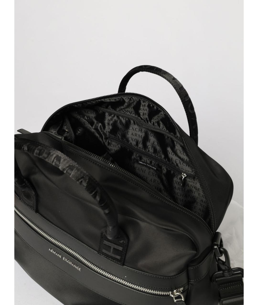 ARMANI EXCHANGE Черная синтетическая сумка тоут, фото 4