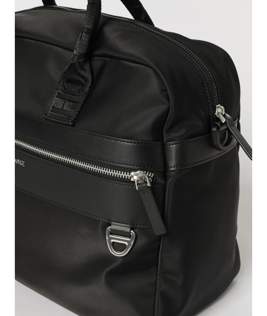 ARMANI EXCHANGE Черная синтетическая сумка тоут, фото 3