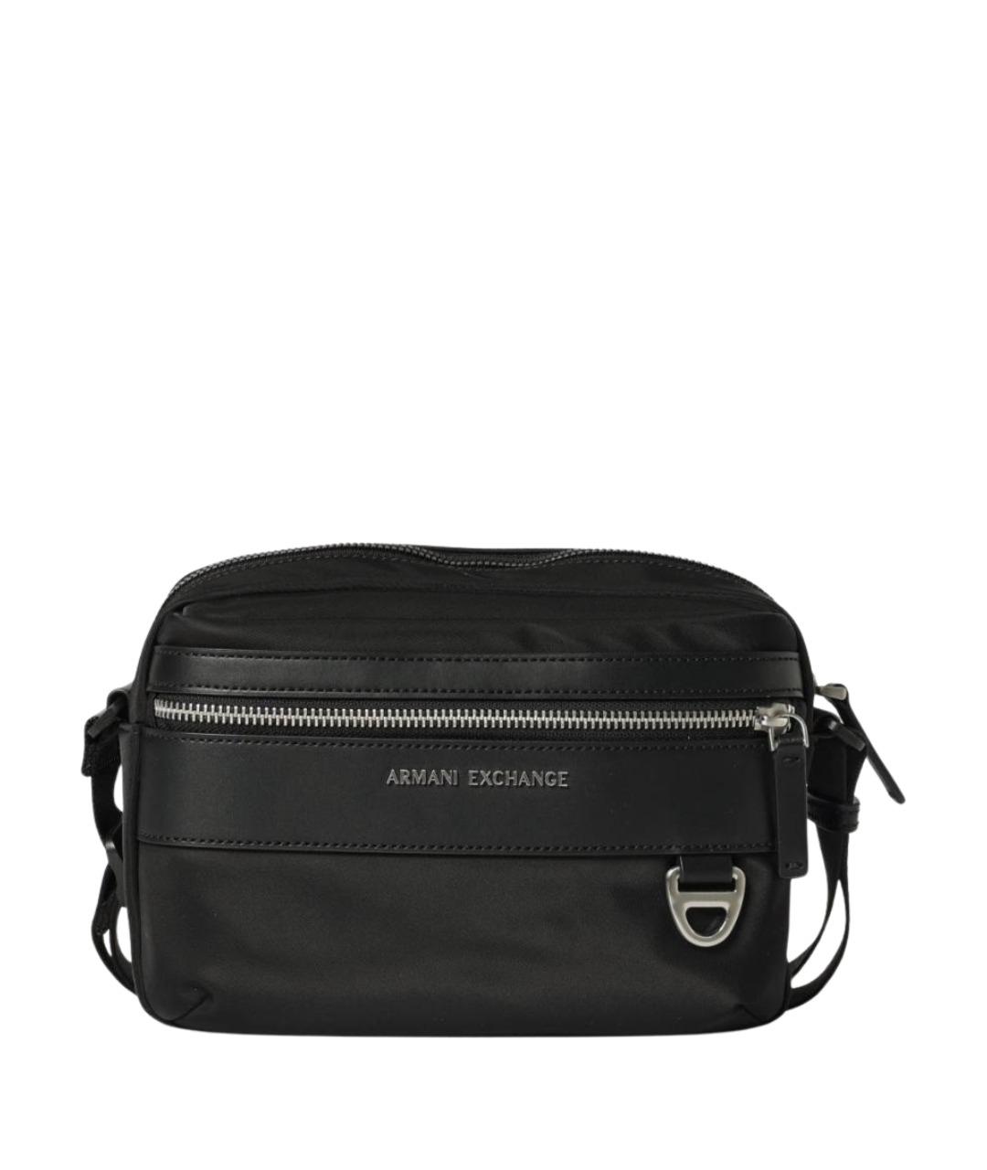 ARMANI EXCHANGE Черная синтетическая сумка на плечо, фото 1