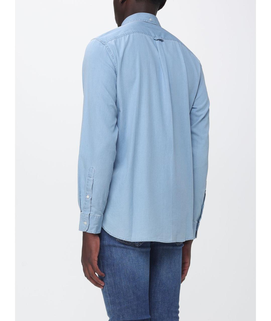 WOOLRICH Синяя хлопковая кэжуал рубашка, фото 2