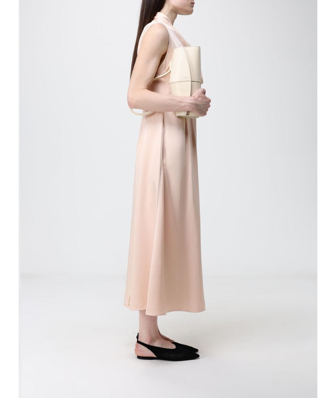 JIL SANDER Белая кожаная сумка через плечо, фото 2