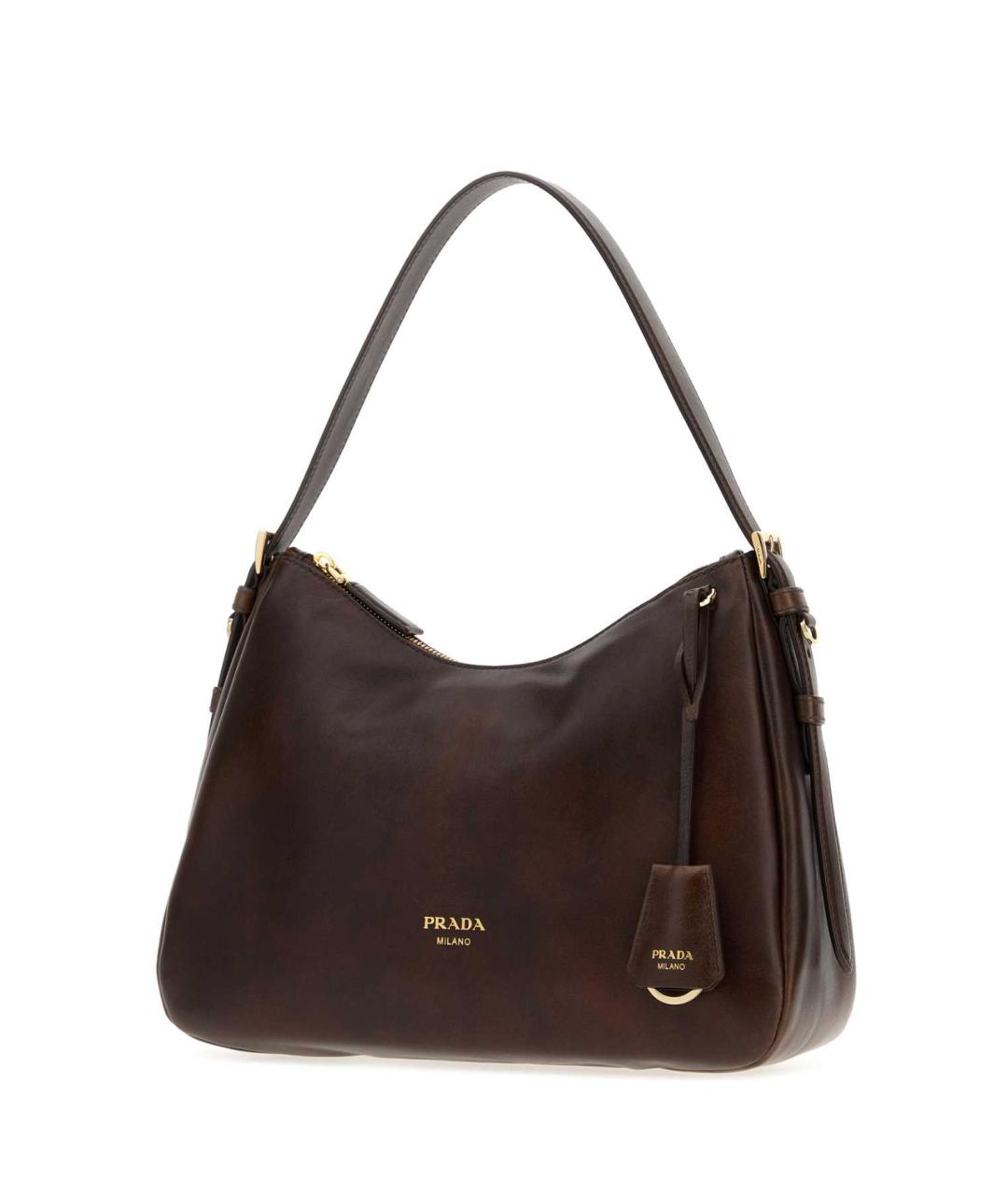 PRADA Коричневая кожаная сумка через плечо, фото 2