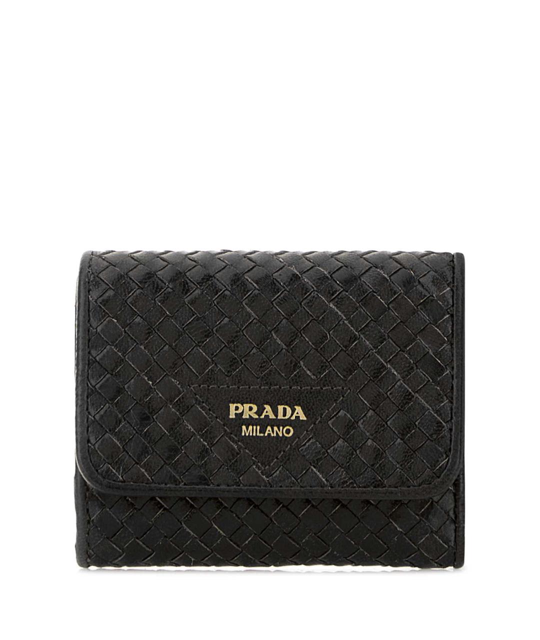 PRADA Черный кожаный кошелек, фото 1