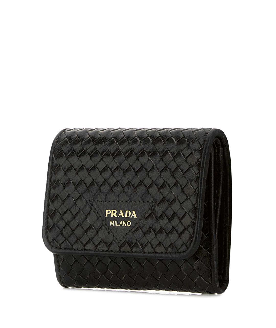 PRADA Черный кожаный кошелек, фото 2