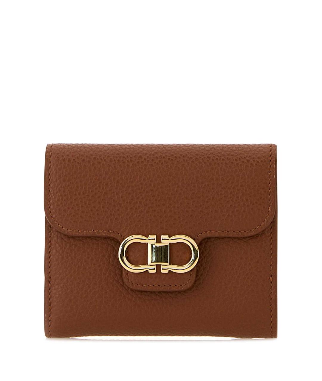 FERRAGAMO Бежевый кожаный кошелек, фото 3