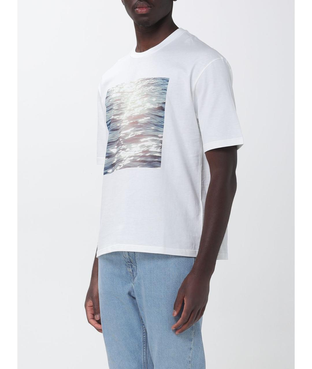 JIL SANDER Белая хлопковая футболка, фото 4