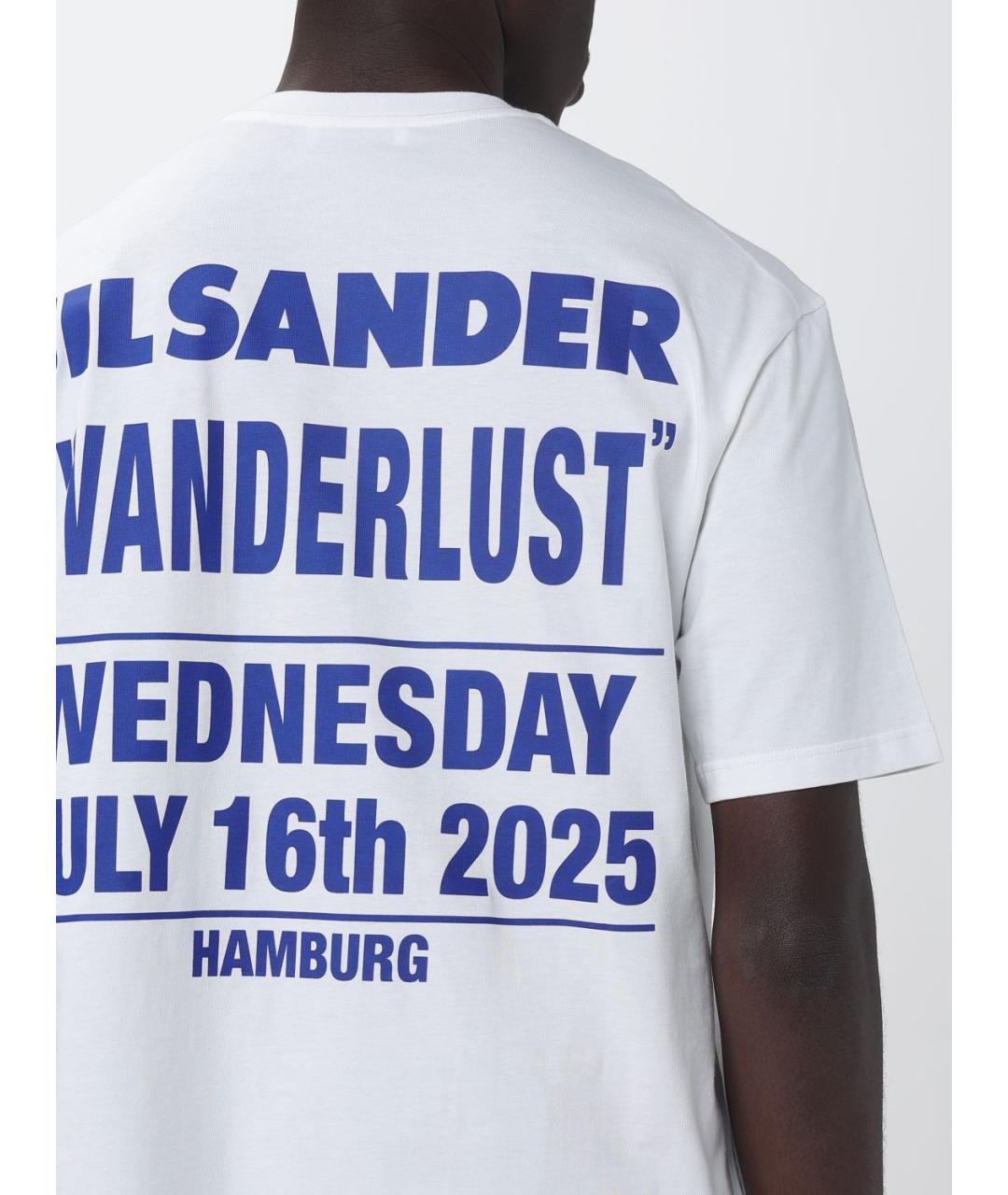 JIL SANDER Белая хлопковая футболка, фото 5