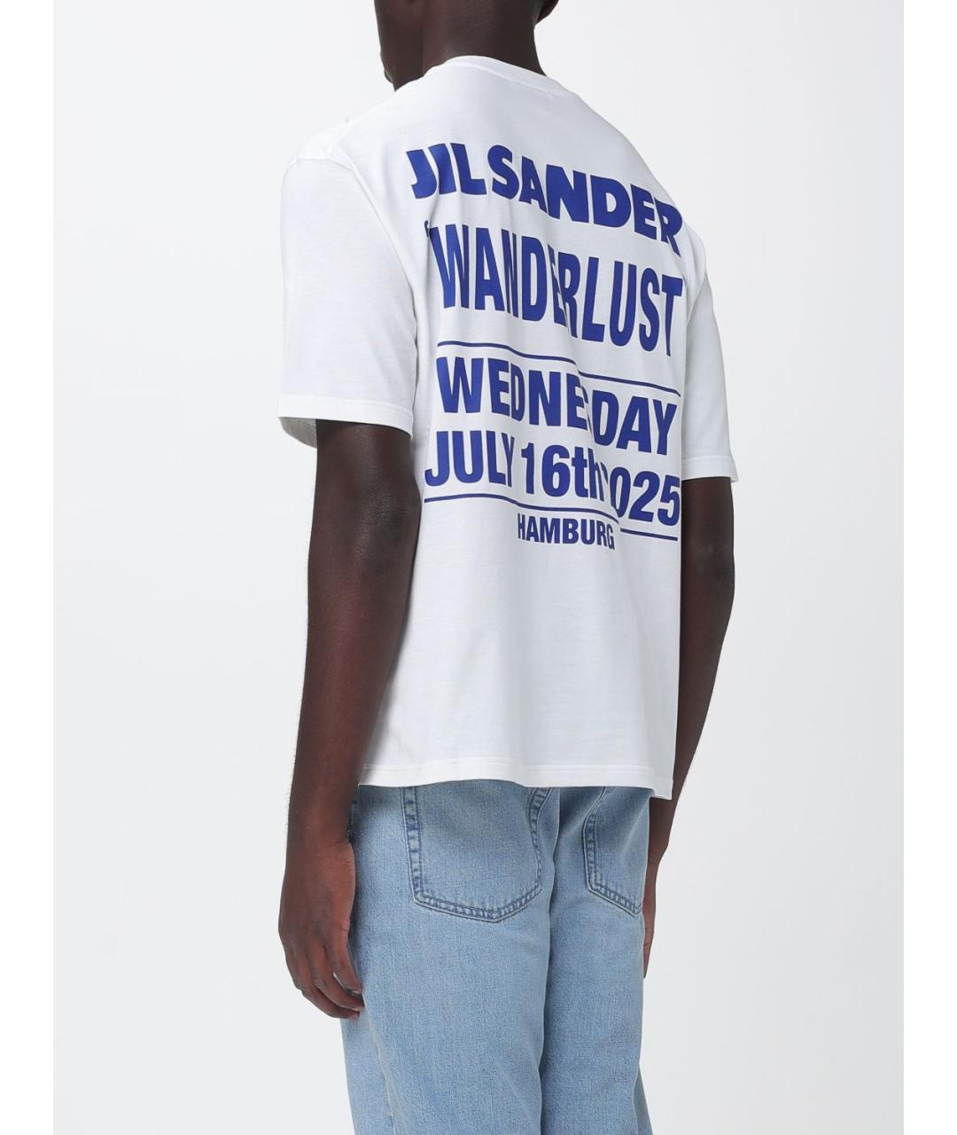JIL SANDER Белая хлопковая футболка, фото 3