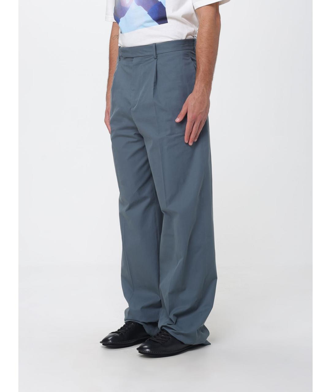 JIL SANDER Синие повседневные брюки, фото 4