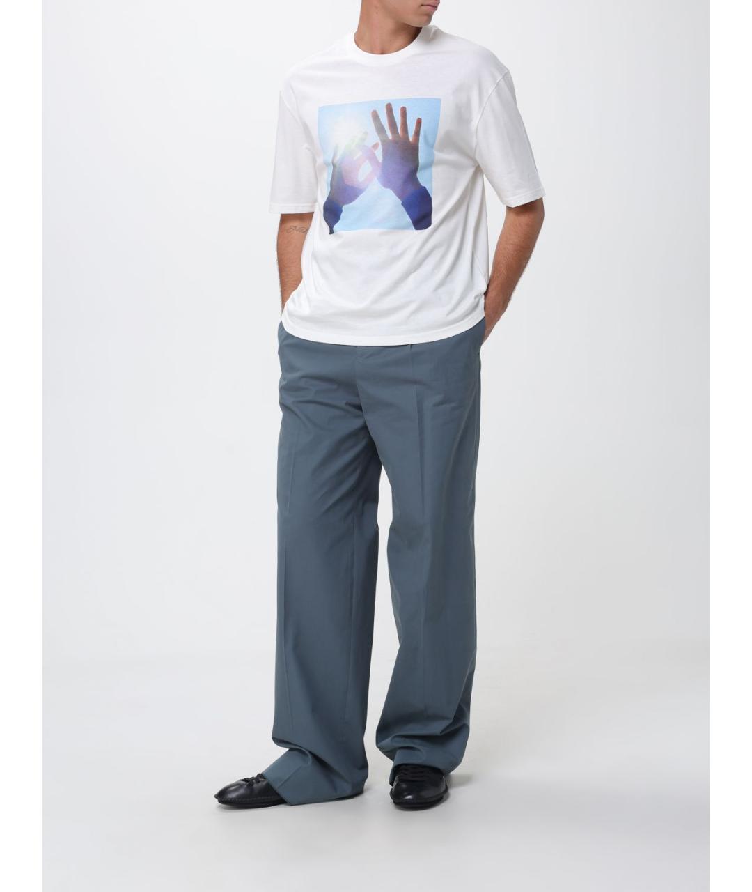 JIL SANDER Синие повседневные брюки, фото 2