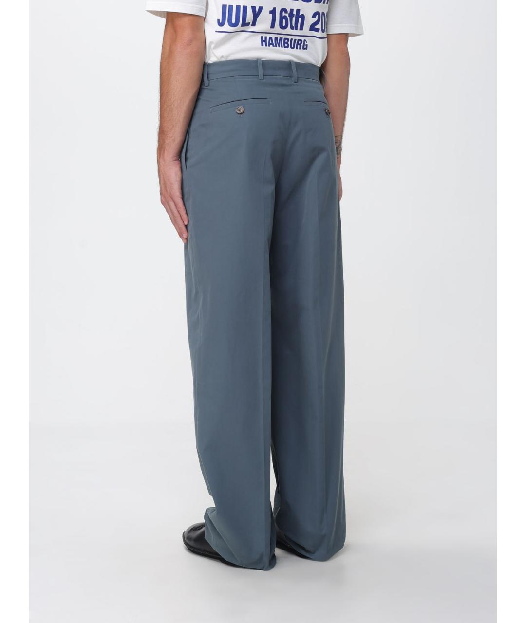 JIL SANDER Синие повседневные брюки, фото 3