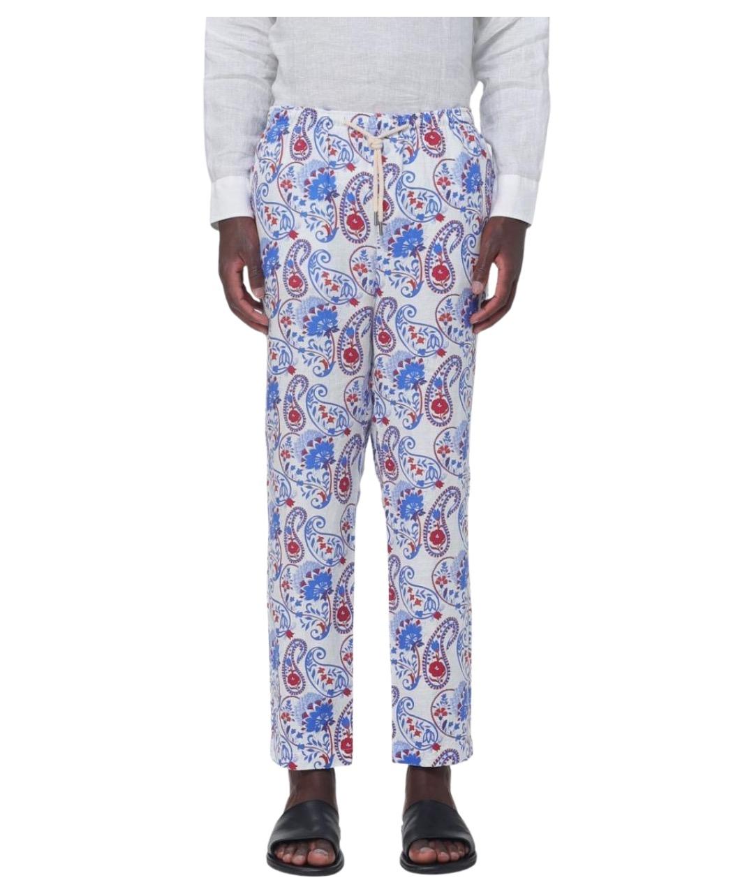 PENINSULA Синие льняные повседневные брюки, фото 1