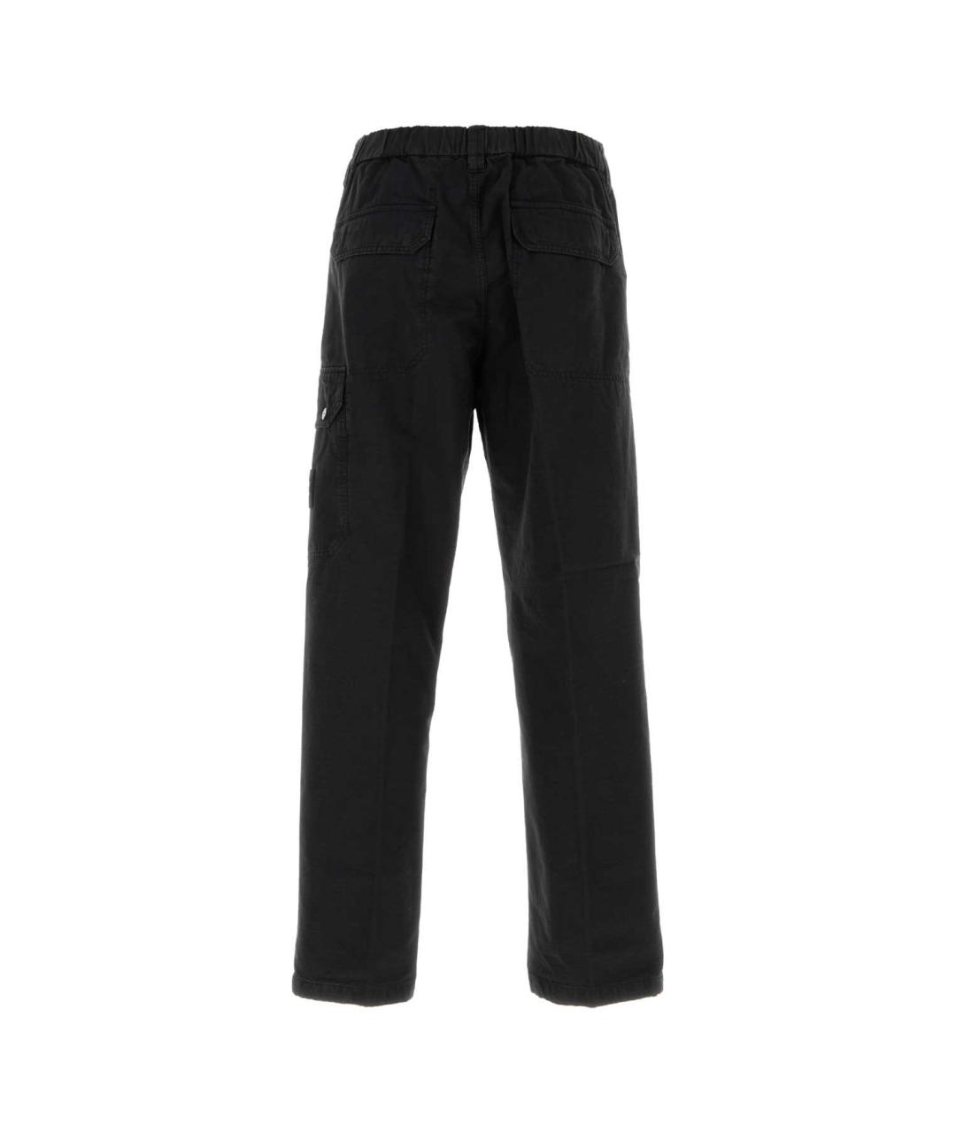STONE ISLAND Черные хлопковые повседневные брюки, фото 2