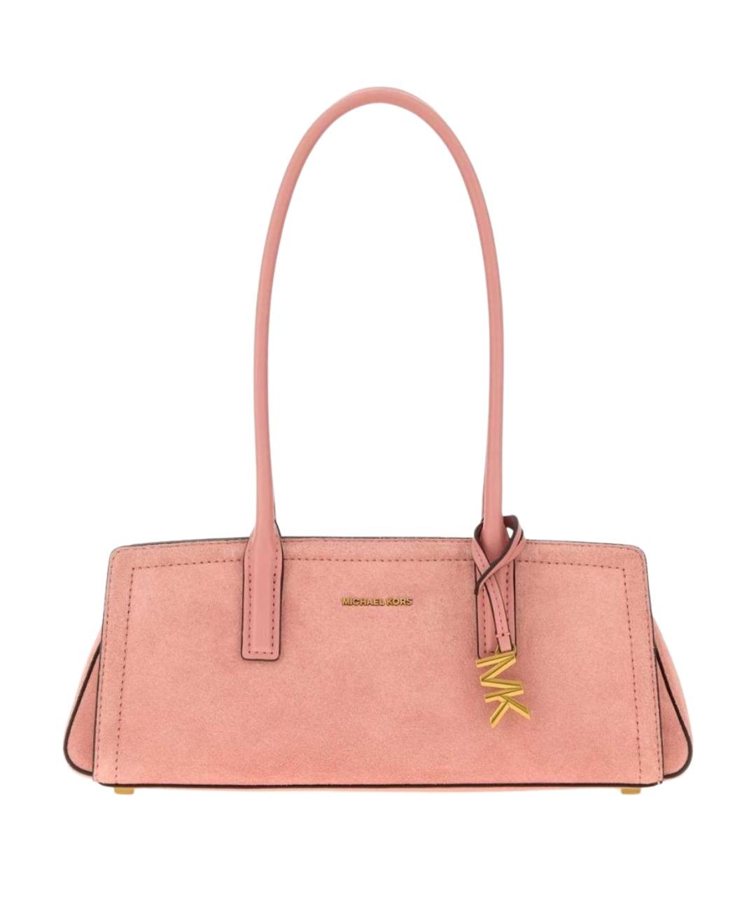 MICHAEL KORS Розовая кожаная сумка через плечо, фото 3