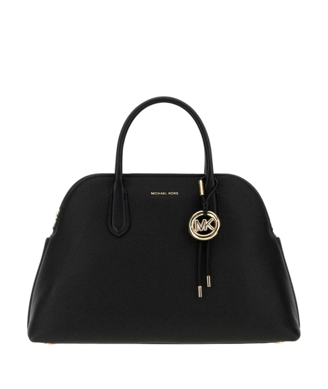 MICHAEL KORS Черная кожаная сумка с короткими ручками, фото 3