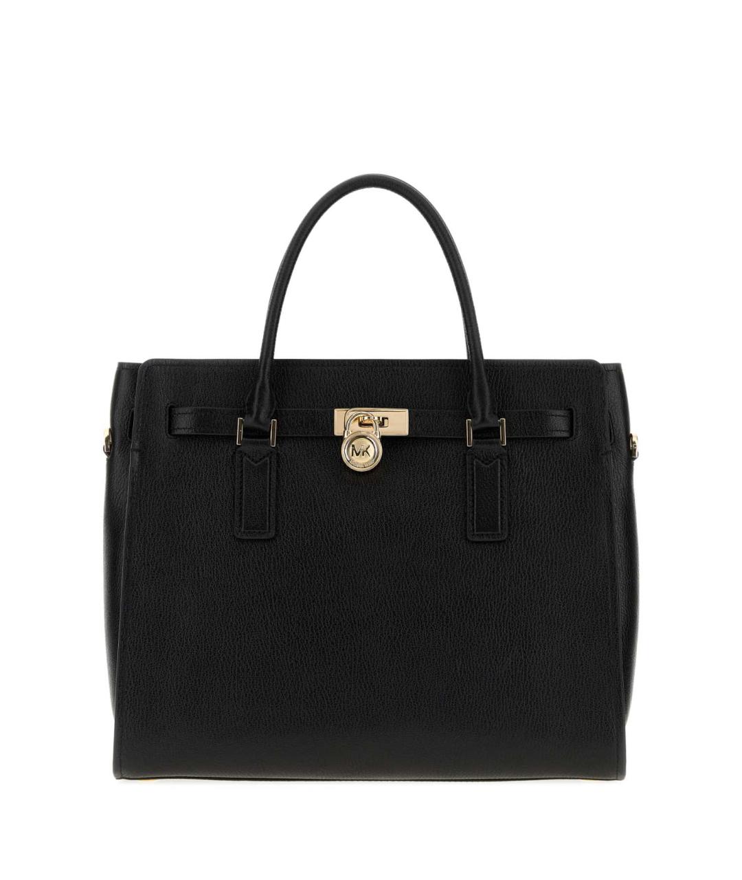 MICHAEL KORS Черная кожаная сумка с короткими ручками, фото 3