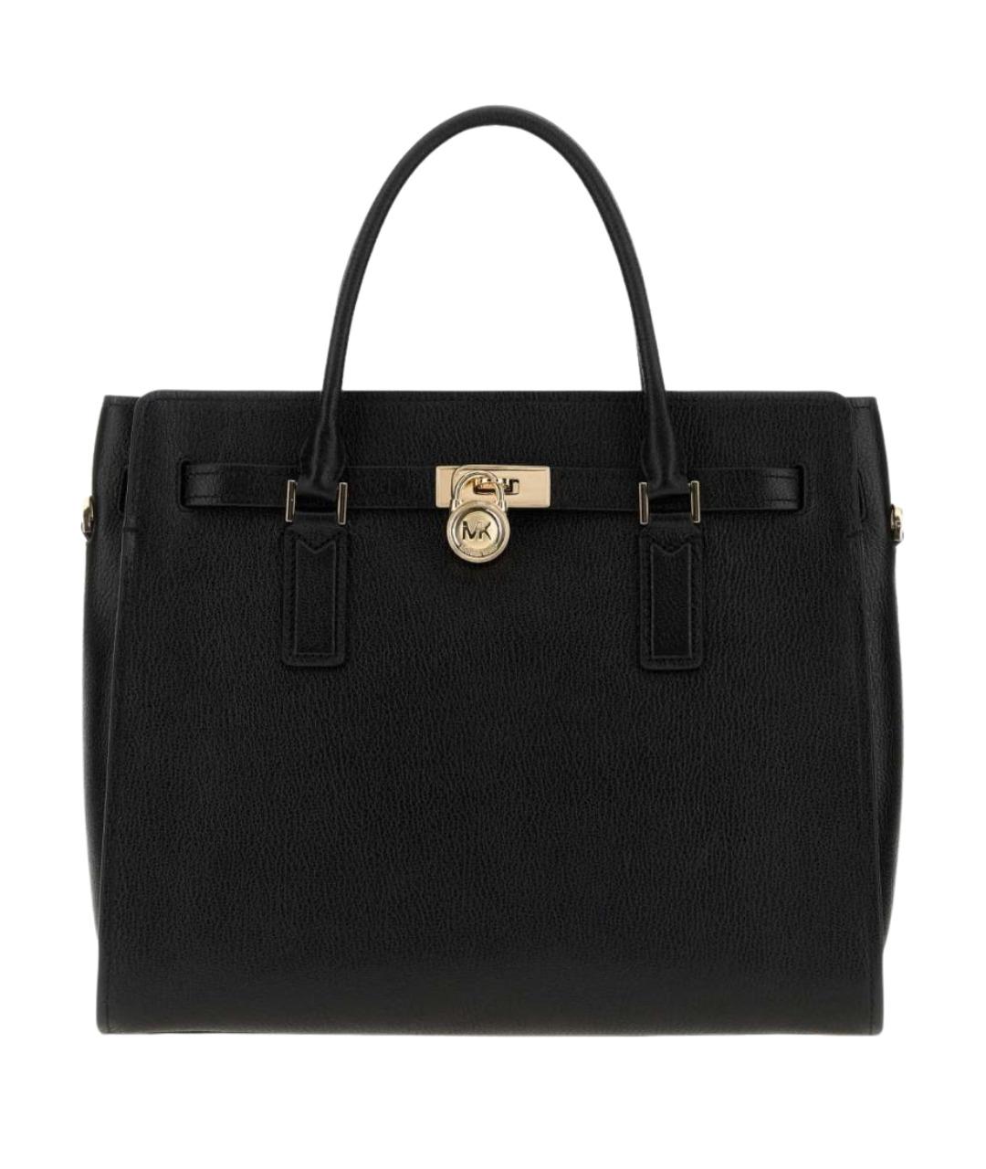 MICHAEL KORS Черная кожаная сумка с короткими ручками, фото 1