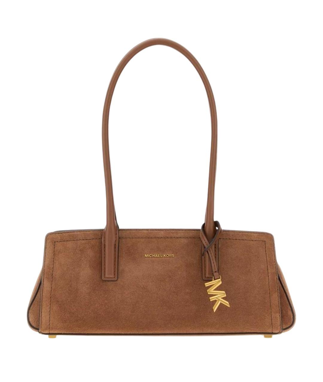 MICHAEL KORS Бежевая замшевая сумка через плечо, фото 3