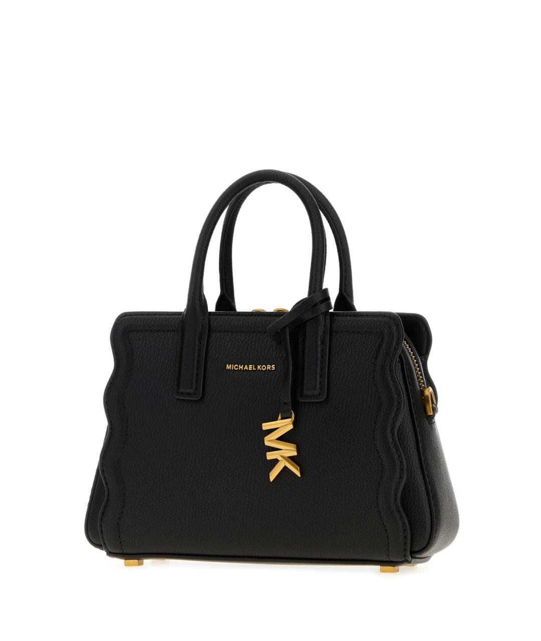 MICHAEL KORS Черная кожаная сумка с короткими ручками, фото 2