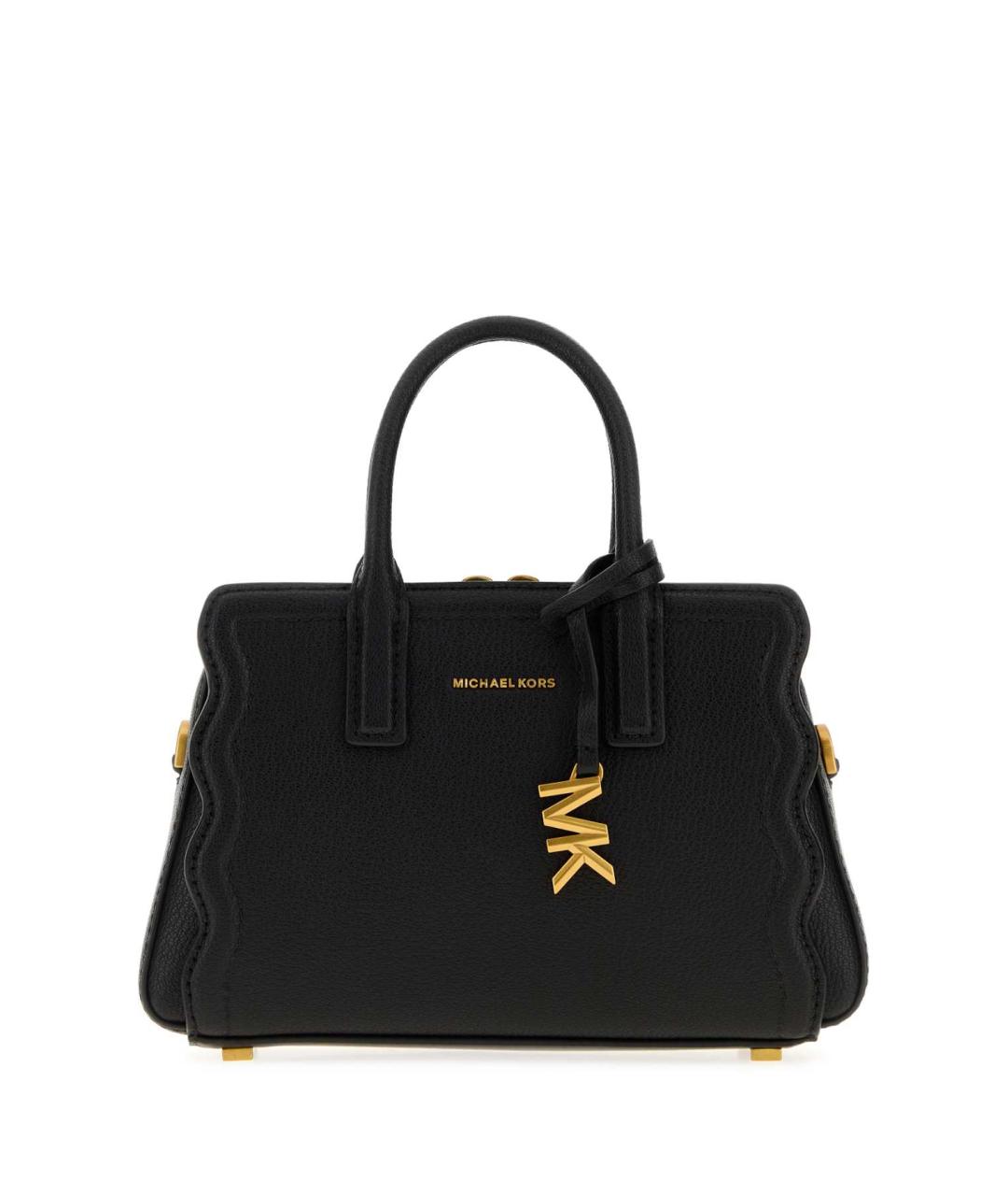MICHAEL KORS Черная кожаная сумка с короткими ручками, фото 1