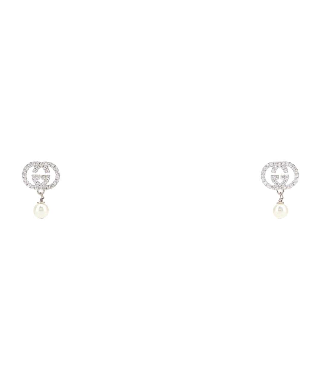 GUCCI Серебряные металлические серьги, фото 1