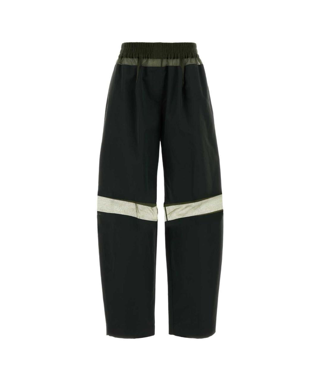 FENDI Зеленые хлопковые прямые брюки, фото 1