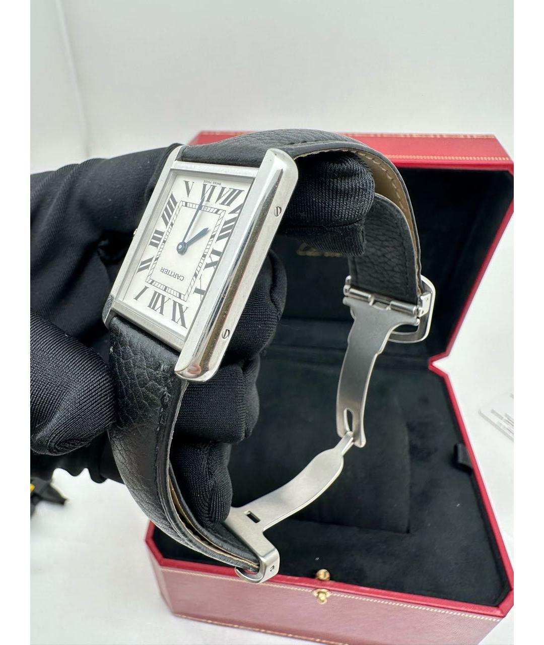 CARTIER Черные часы, фото 6