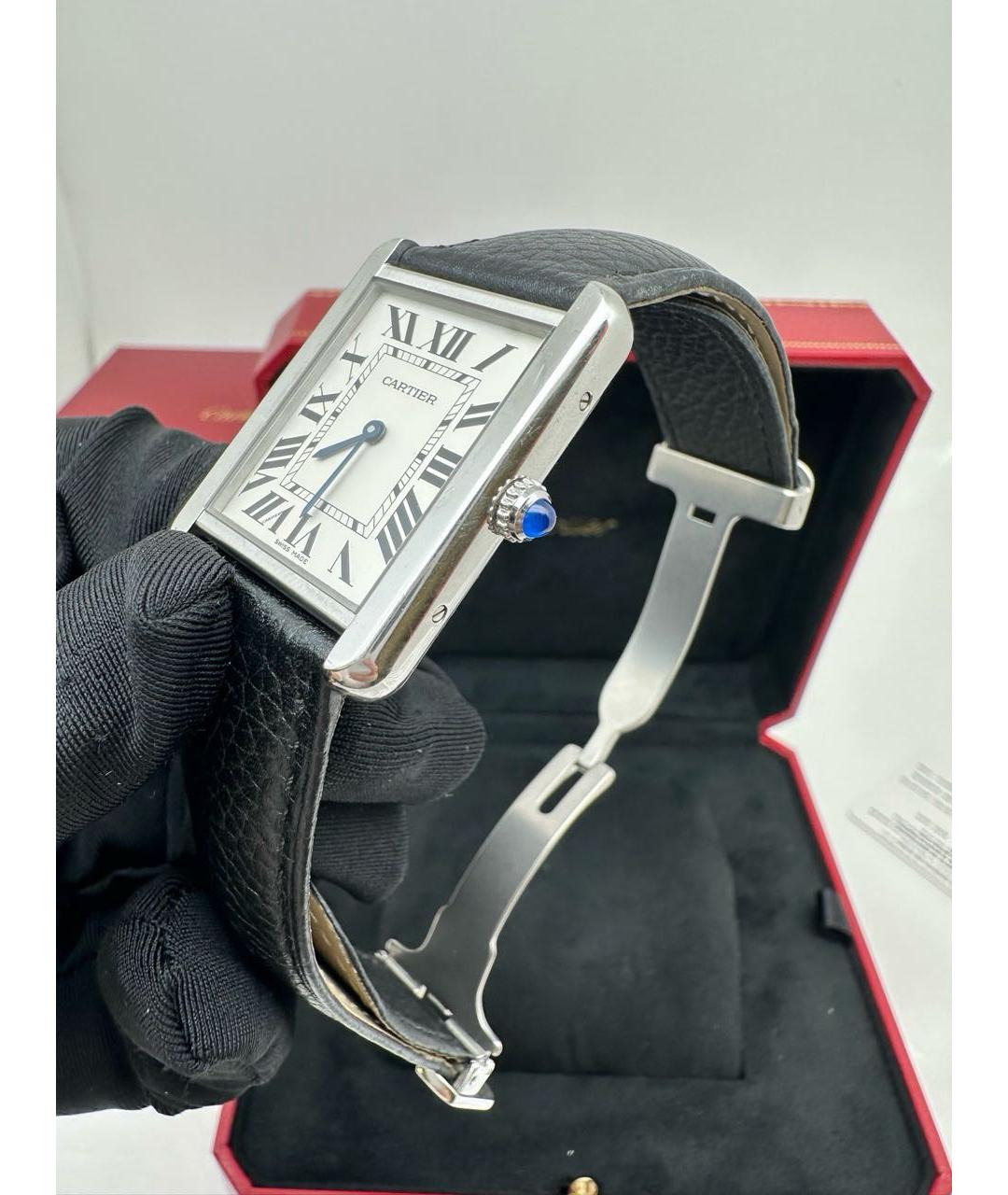 CARTIER Черные часы, фото 5