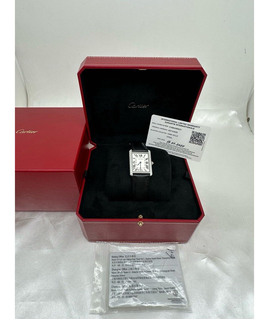 CARTIER Черные часы, фото 2