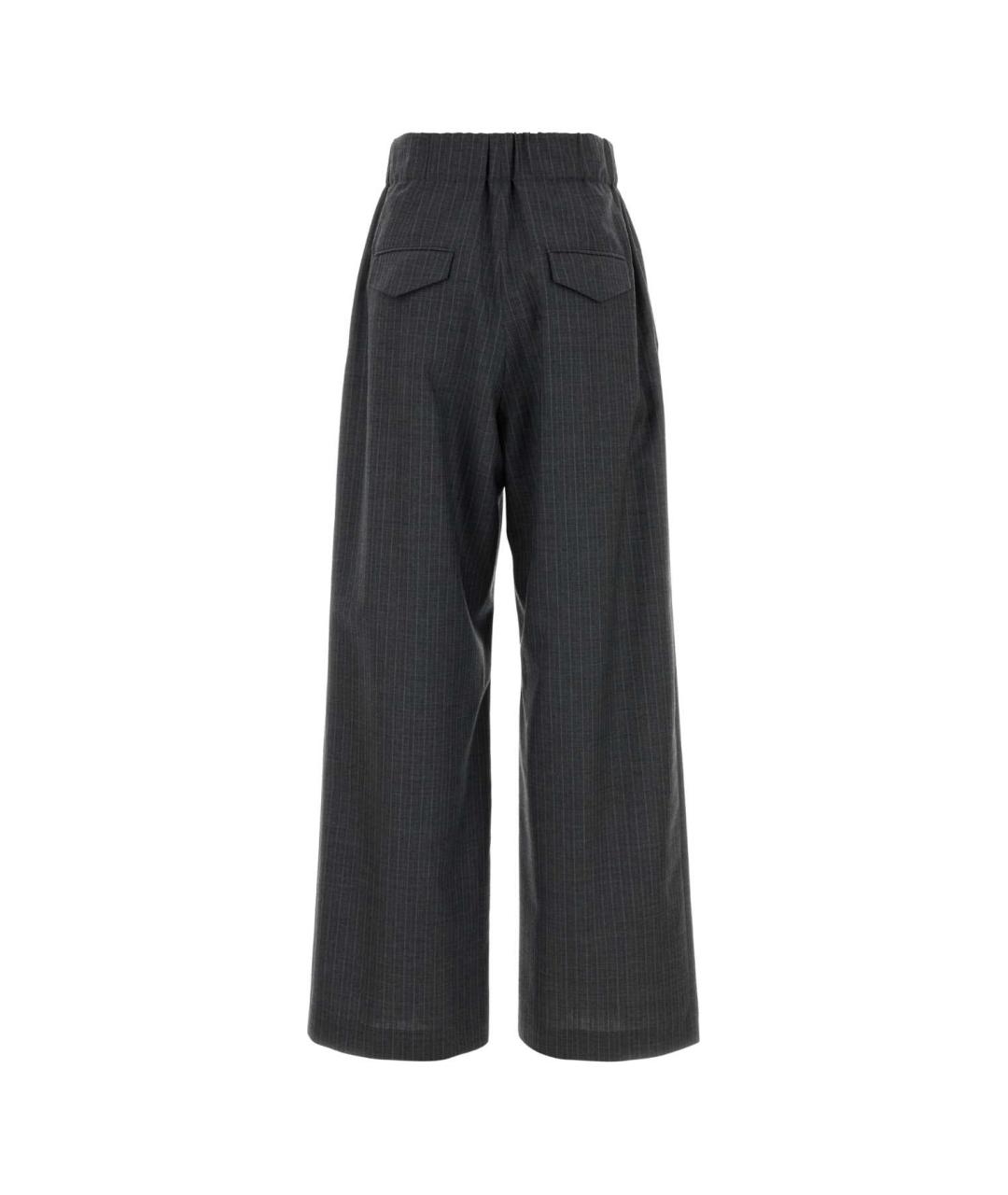 JIL SANDER Мульти шерстяные брюки широкие, фото 2