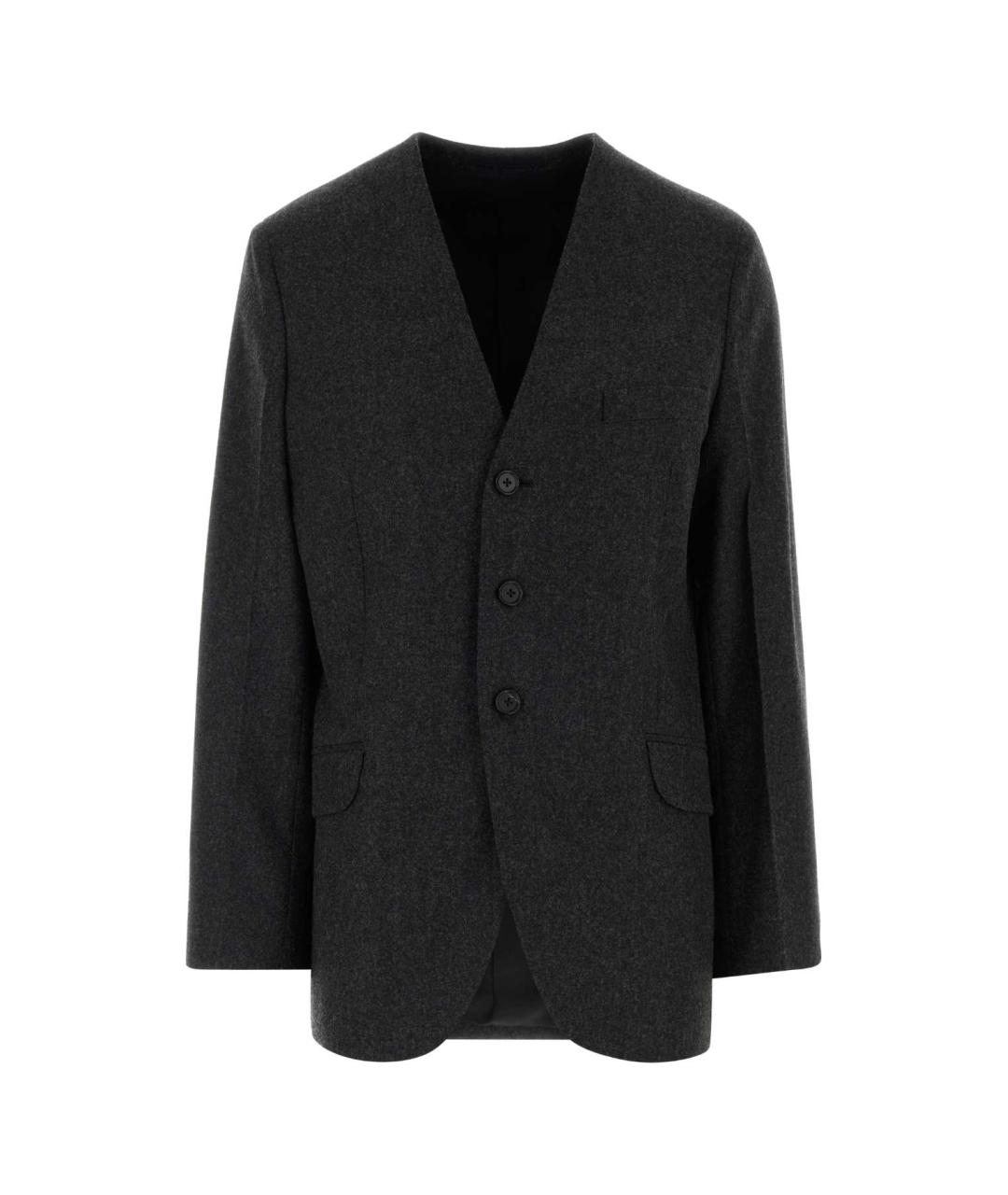 JIL SANDER Серый шерстяной жакет/пиджак, фото 1