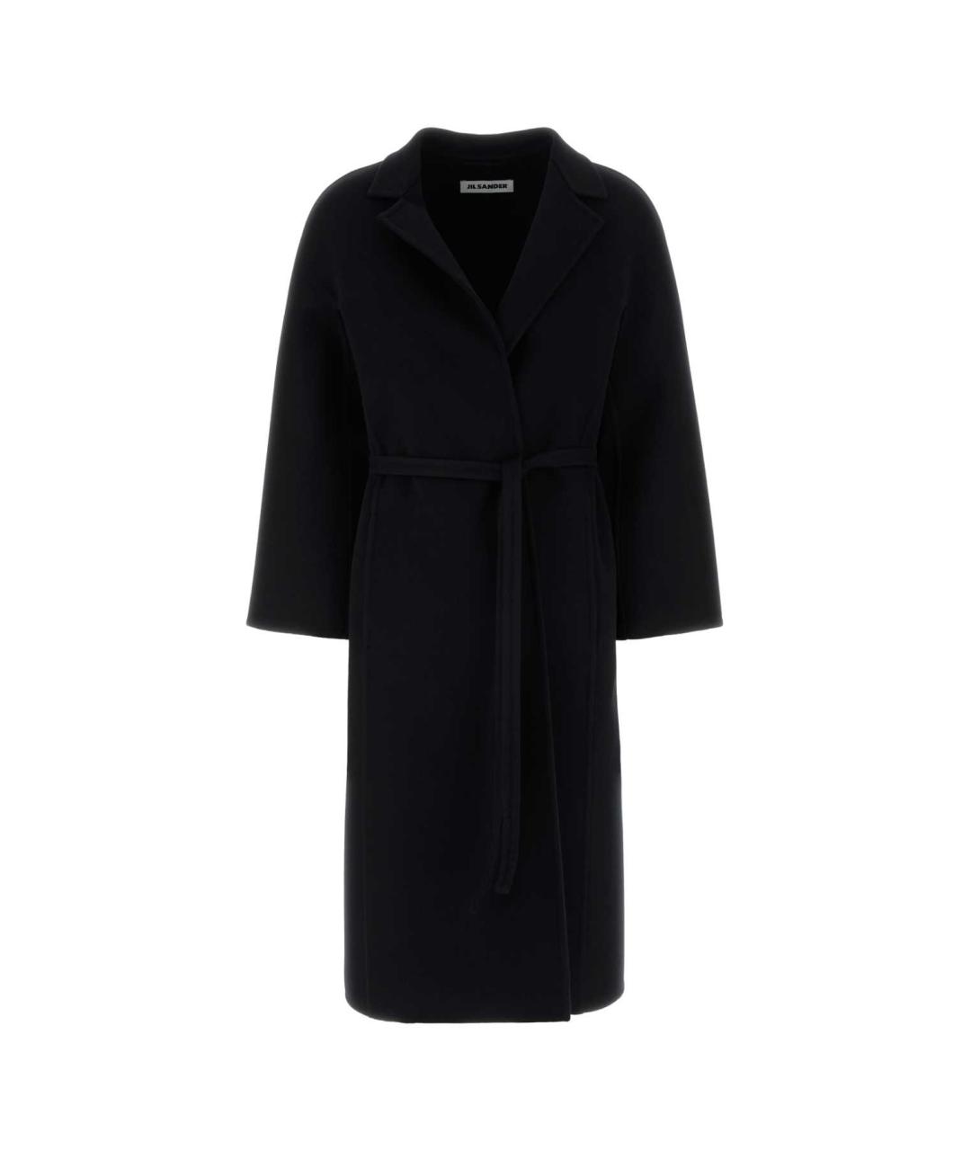 JIL SANDER Черное шерстяное пальто, фото 1