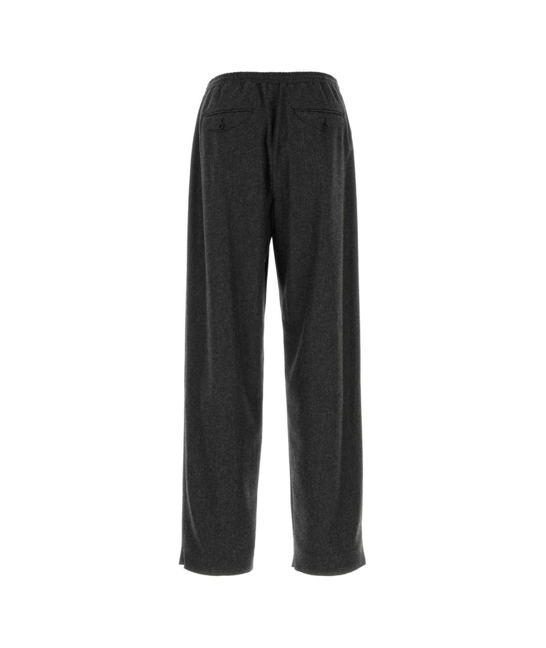 JIL SANDER Серые хлопковые повседневные брюки, фото 2