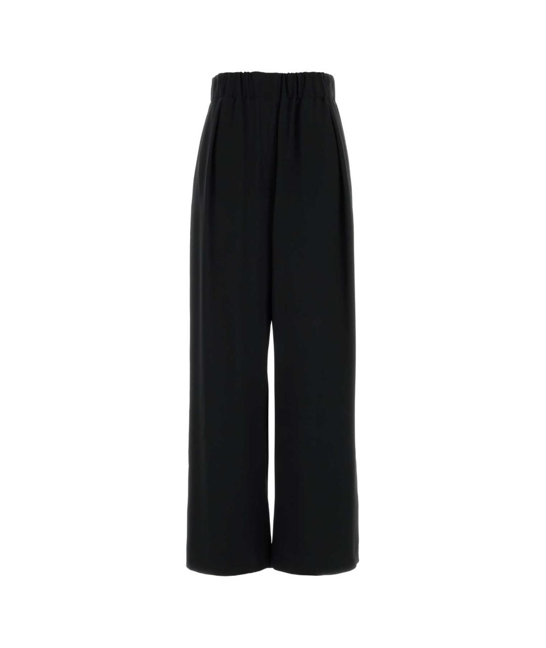 JIL SANDER Черные вискозные прямые брюки, фото 1