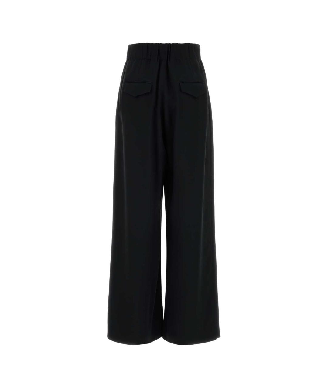JIL SANDER Черные вискозные прямые брюки, фото 2