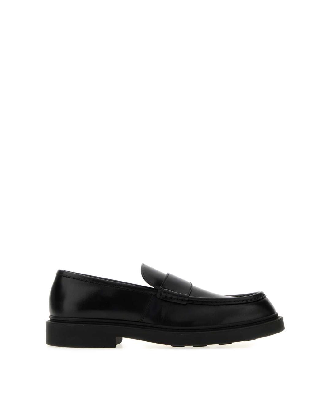 JIL SANDER Черные кожаные лоферы, фото 1