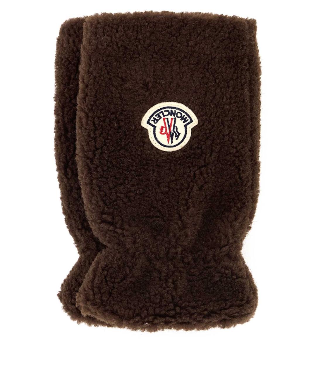 MONCLER Коричневые перчатки, фото 1