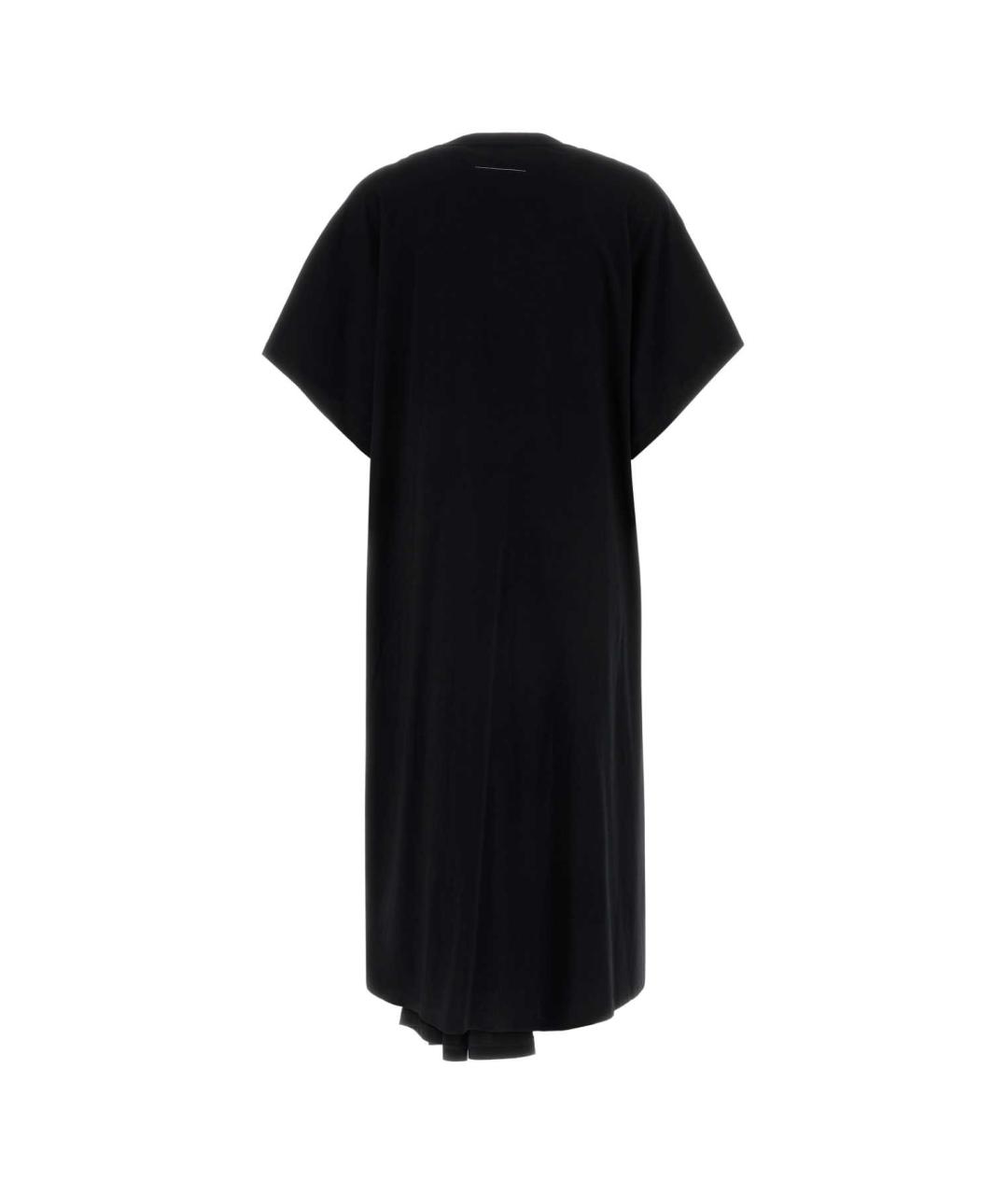 MM6 MAISON MARGIELA Черное хлопковое платье, фото 2