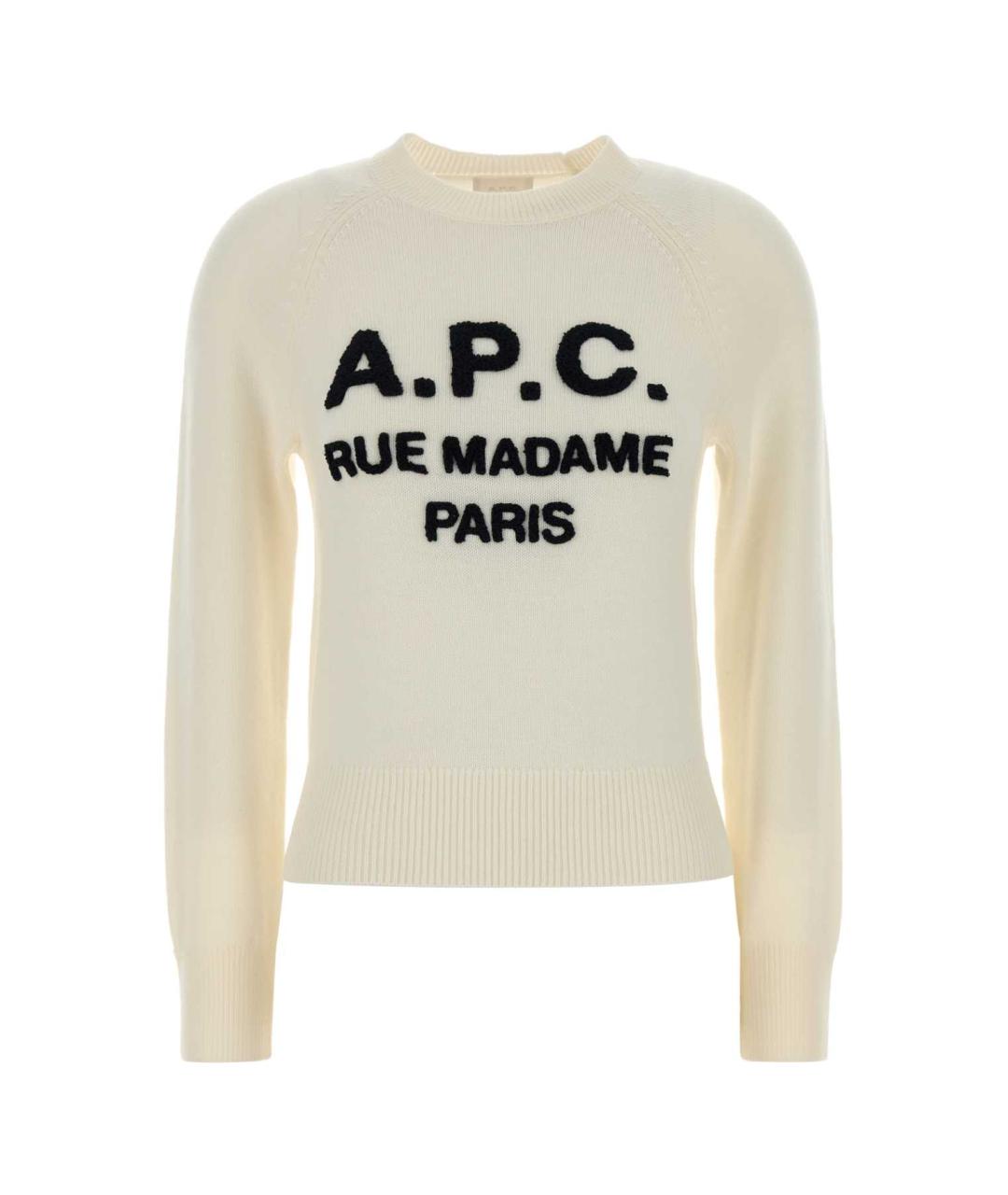A.P.C. Белый шерстяной джемпер / свитер, фото 1