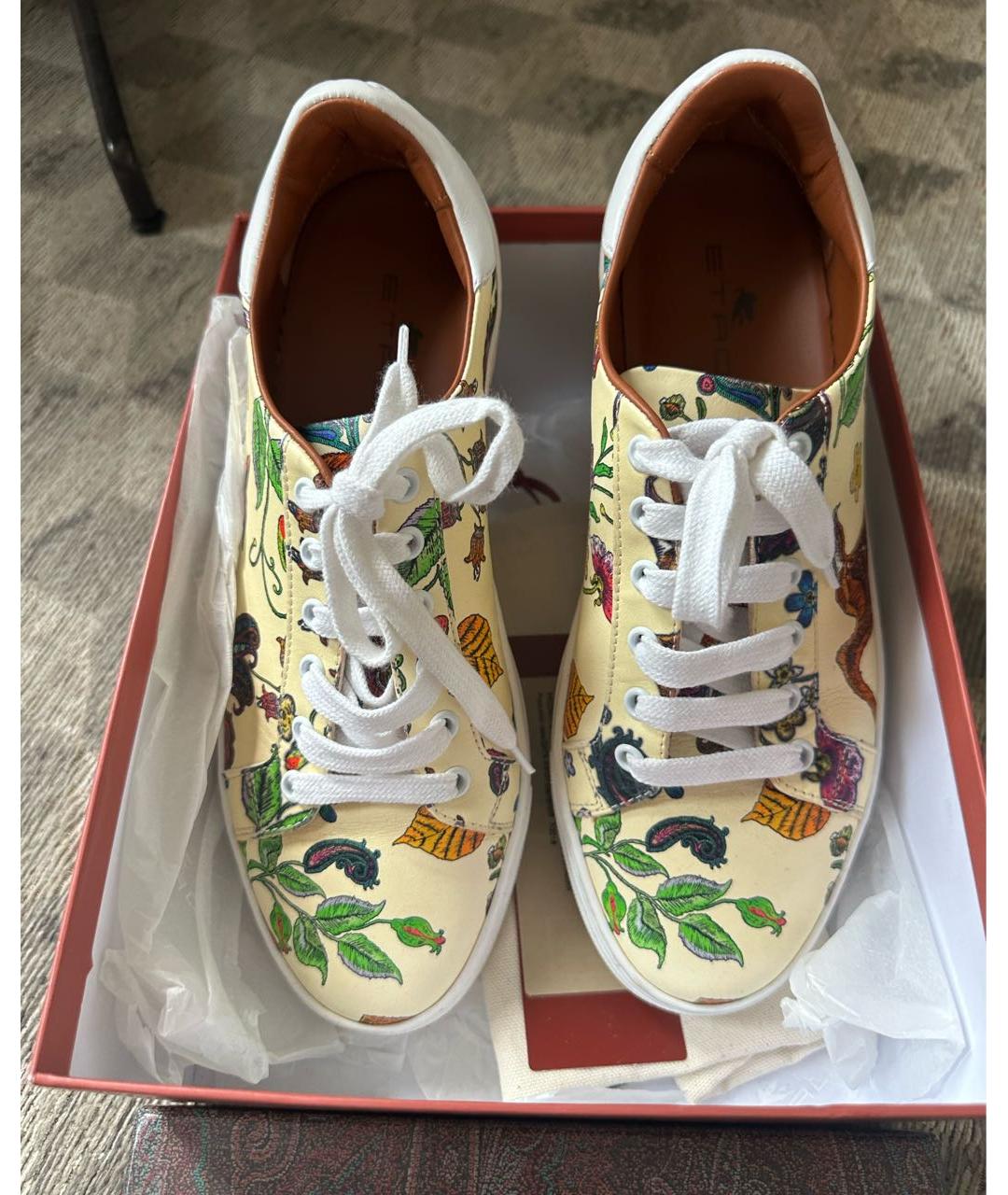 ETRO Мульти кожаные кеды, фото 8