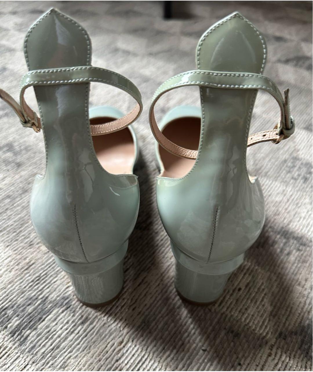 VALENTINO Бирюзовые кожаные босоножки, фото 7