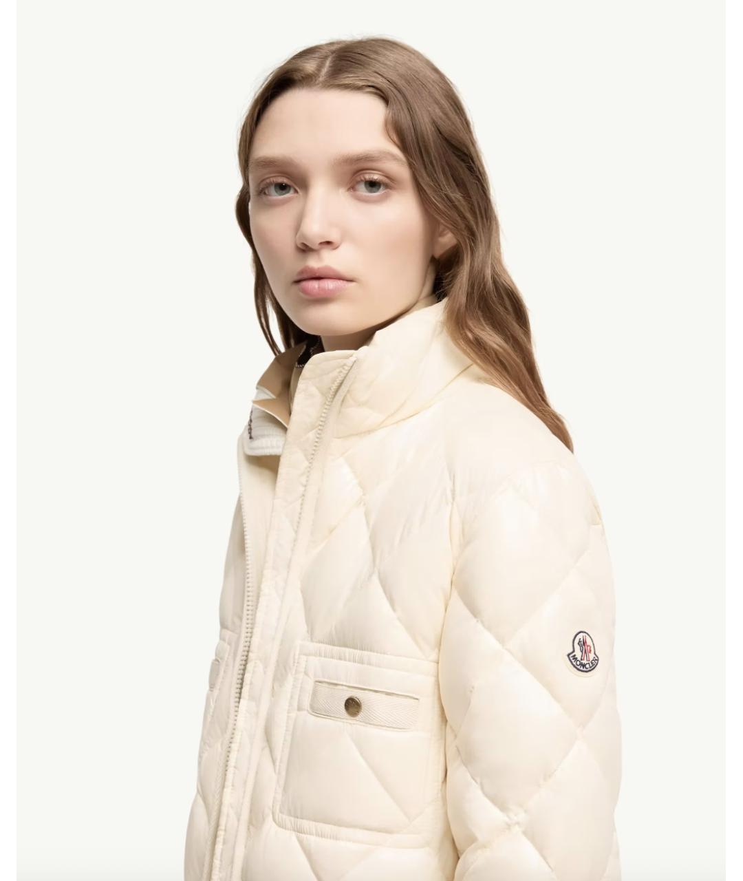 MONCLER Белый пуховик, фото 2