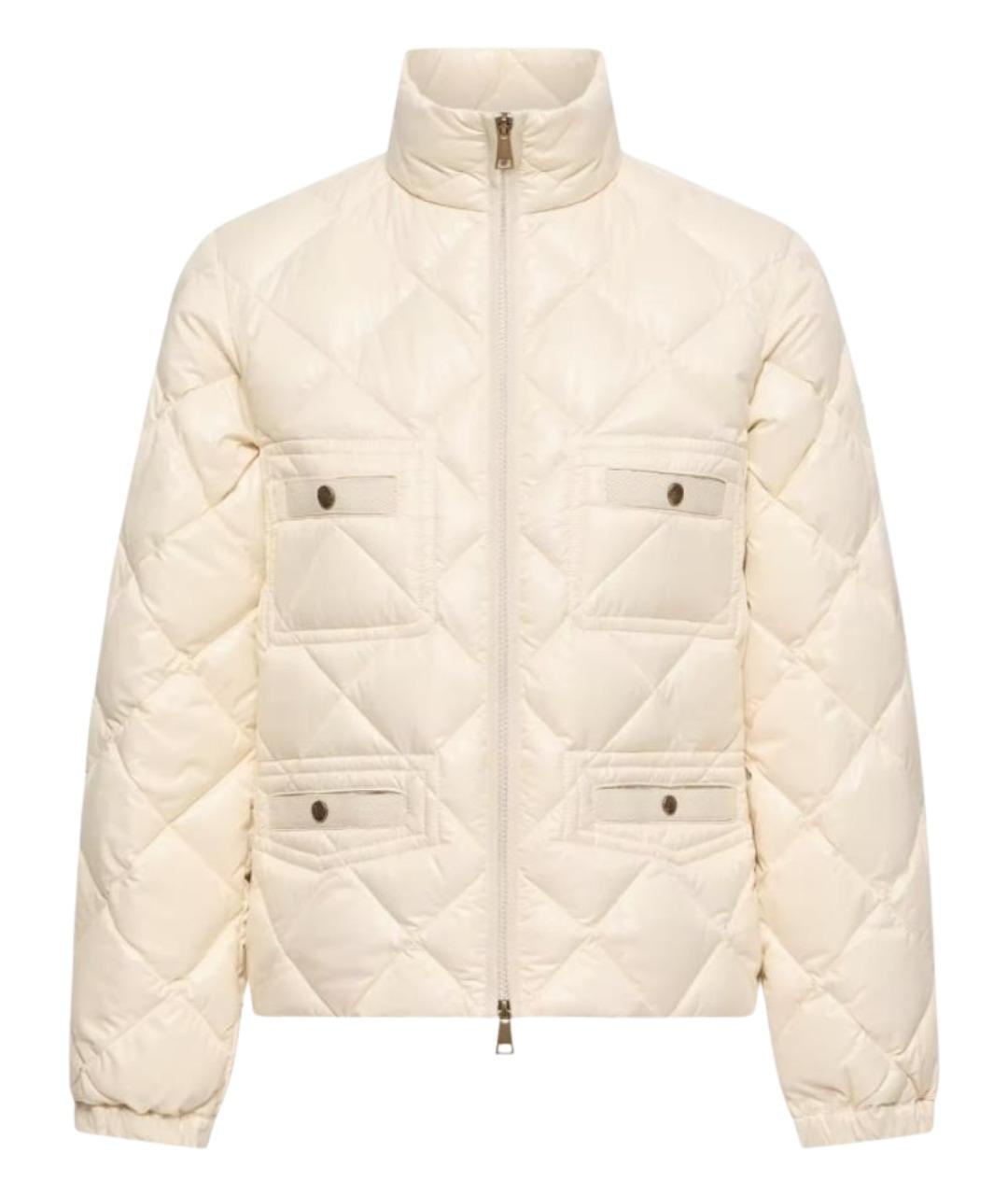 MONCLER Белый пуховик, фото 1