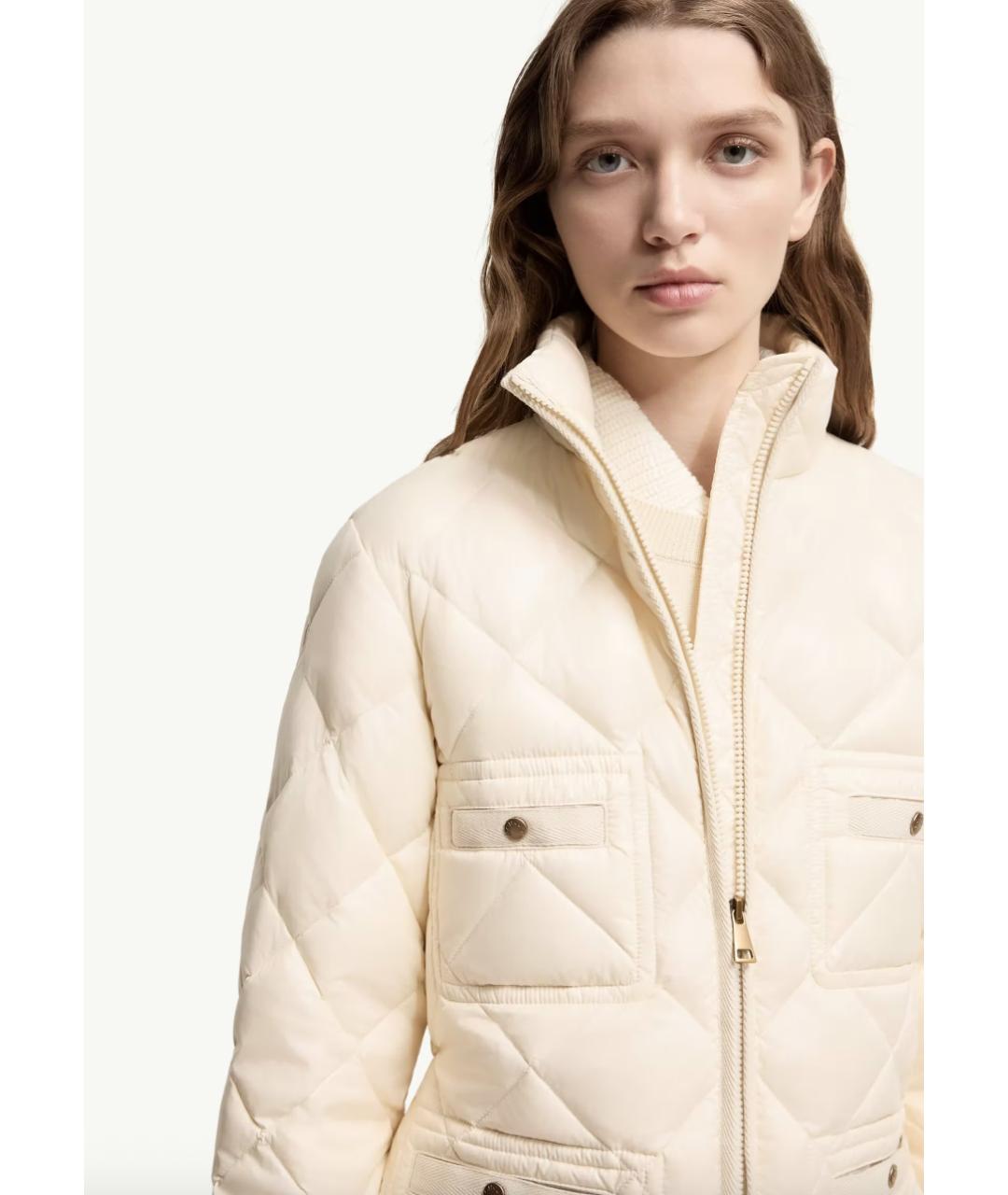 MONCLER Белый пуховик, фото 5