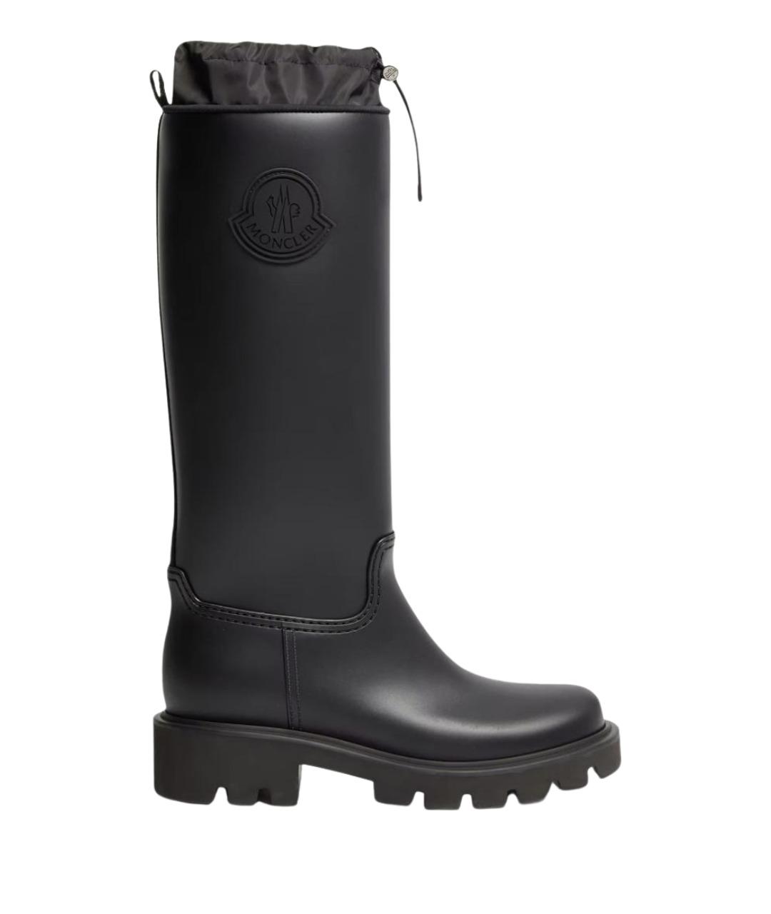 MONCLER Черные резиновые сапоги, фото 1