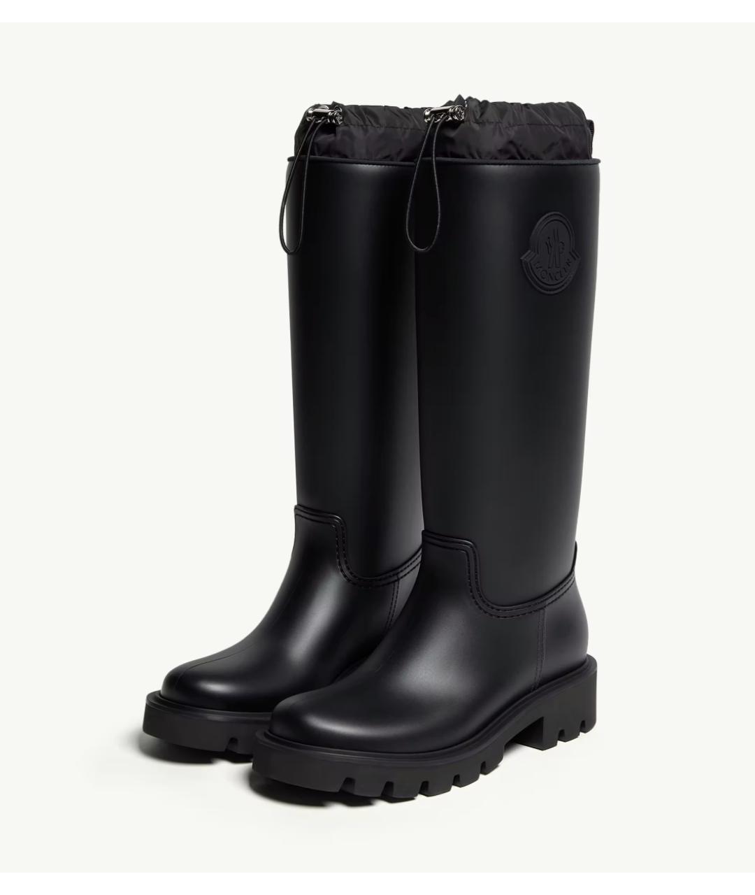 MONCLER Черные резиновые сапоги, фото 4