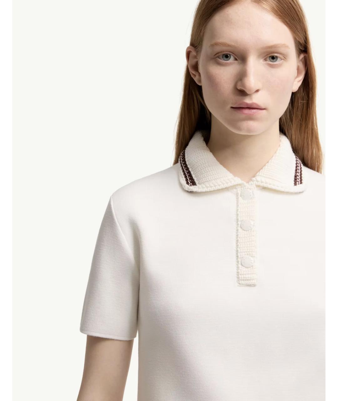MONCLER Белый хлопковый джемпер / свитер, фото 5