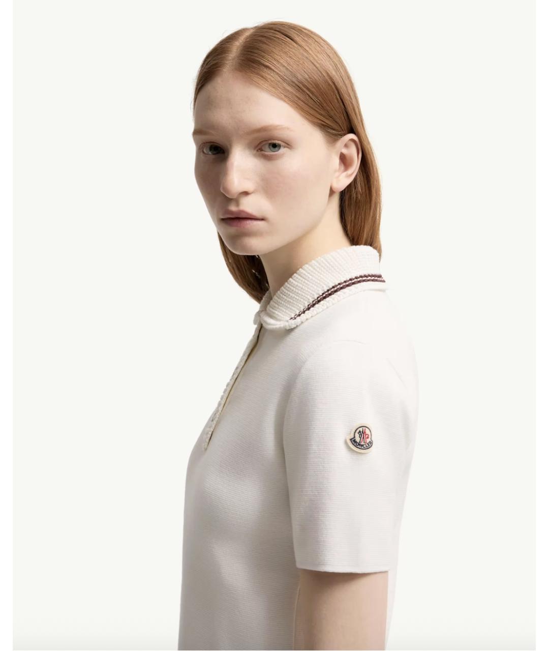 MONCLER Белый хлопковый джемпер / свитер, фото 2