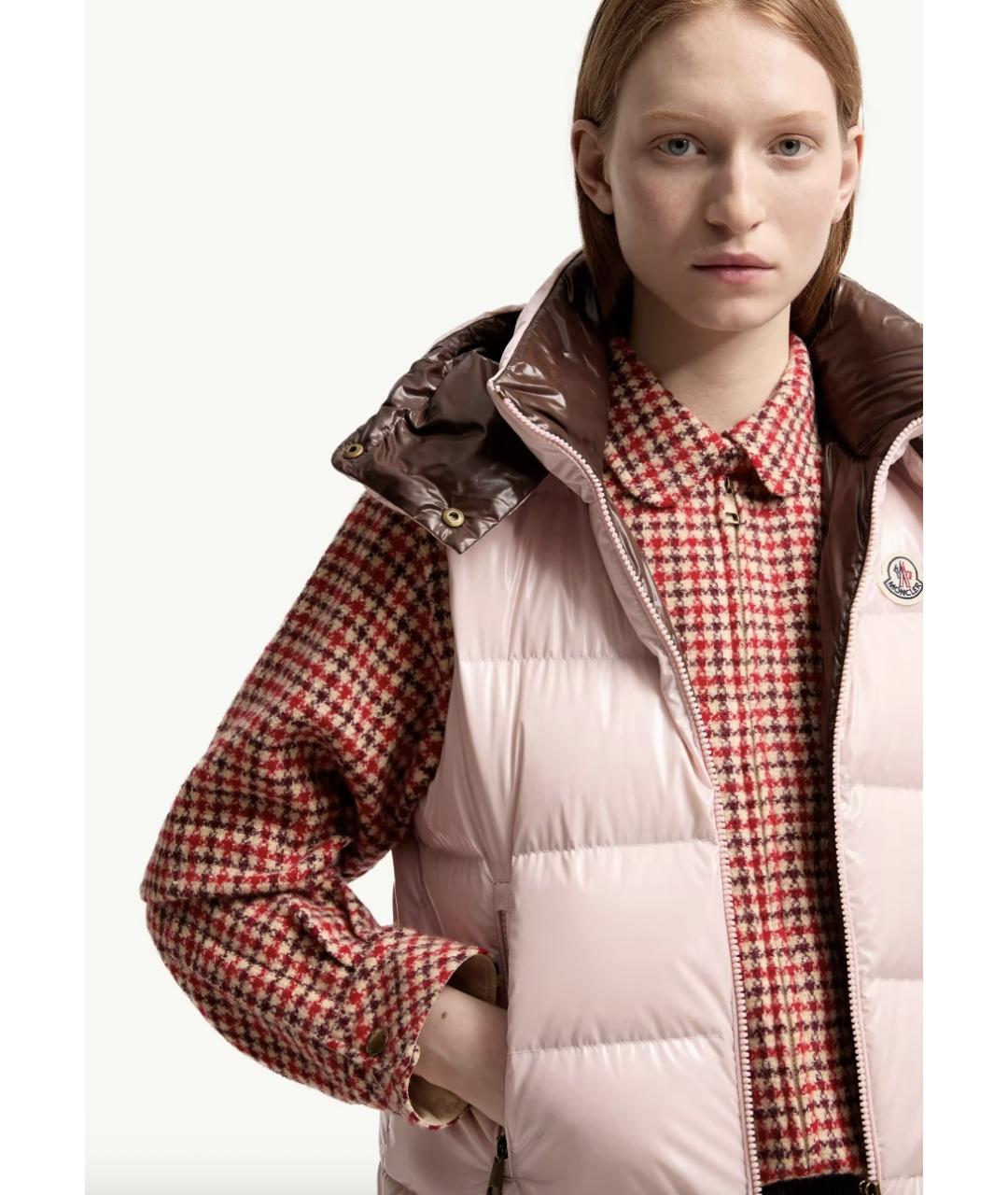 MONCLER Розовый жилет, фото 4