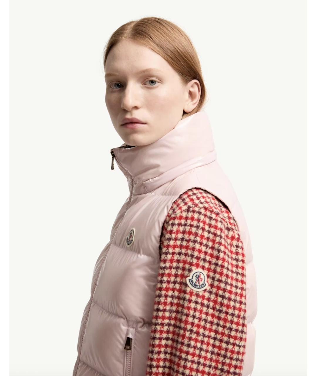 MONCLER Розовый жилет, фото 5